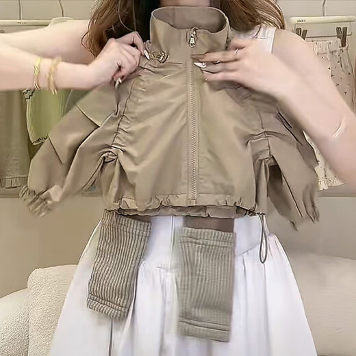 Lingkaqi Girls 'Jacke Frühling und Herbst Set 2025 Neue Kinderkleidung Baby Girls' dünner Stil Süßes Leggings Zweiteiler Hauptbildmodell 90