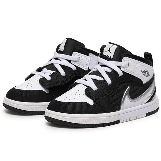 NIKE官方正品  2024新款运动鞋JORDAN 1 MID时尚婴童鞋学步鞋休闲鞋 FQ1283-001 21
