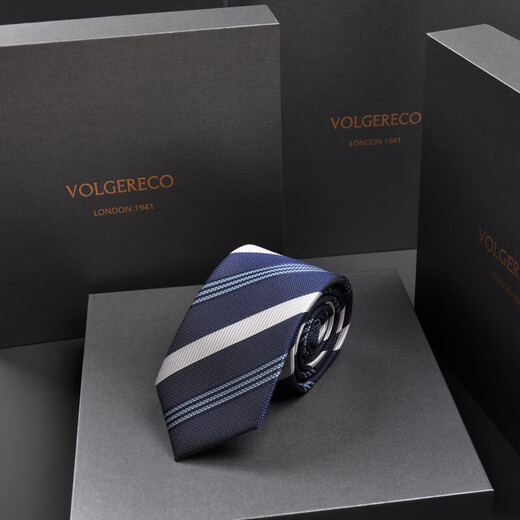 Volgereco Groom Tie Men Moda de negocios Forma Formal Tada Men Tada Caja de regalo de boda a rayas sin nudos sin nudos VG19 [Estilo de mano]