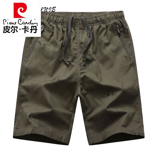 Pierre Cardin High-End-Marken-Herren-Shorts 2025 Sommer neu trendy Ice Seide Schnelltrockne dünne Fünf-Punkte-Hose-Marke-Marke Sporthosen GAM-6627 Lace-up Casual Shorts Schwarz L Gewicht 100-120jin [Jin gleich 0,5 kg]