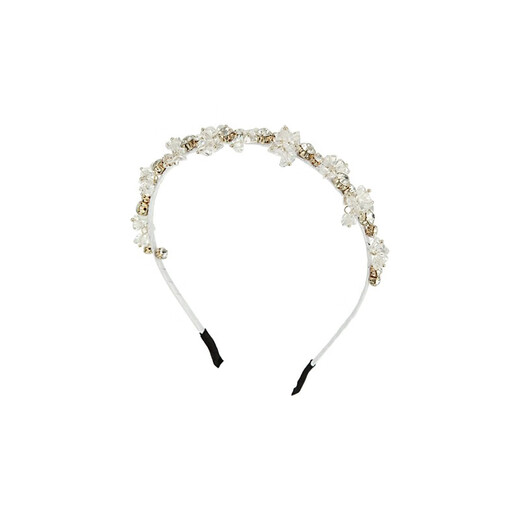 Mu Ding Ding Rhinestone Headband Metal Crystal High-end Hair Accessory French Retro New Style Headband Female Hairpin Goddess Rhinestone Headband - Transparent White