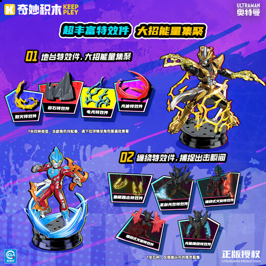 奇妙（keeppley）积木人奥特曼ZERO无限版第一弹赛罗玩具生日礼物男孩 单盒