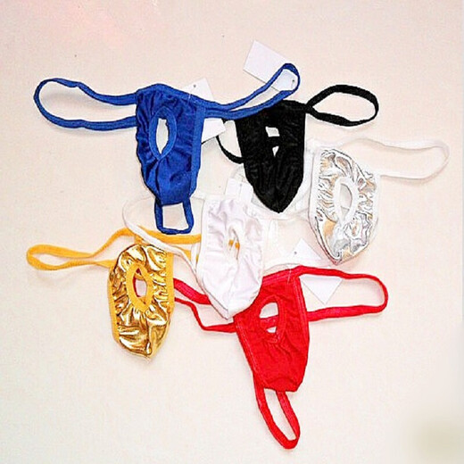 Long Night Sexy Underwear Men's Underwear Sexy Open Hole G-string Men's Open Crotch-free Sexy Underwear Blue