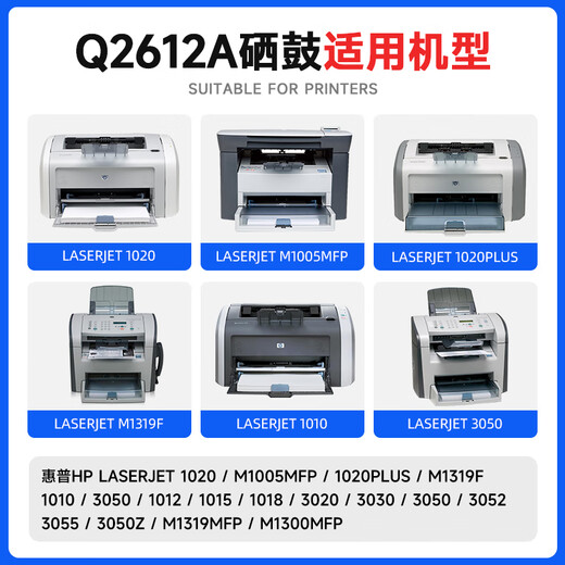 天色Q2612A适用惠普1020硒鼓hp 1020plus m1005mfp m1319 1022 1018打印机粉盒墨盒佳能LBP2900