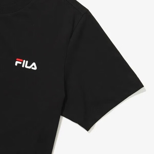 Fila 韩国斐乐FILA 男女款休闲短袖 男装圆领T恤  男士运动休闲上衣 2112X/2101X-BLK 货号随机 XL /105（建议75-85kg）