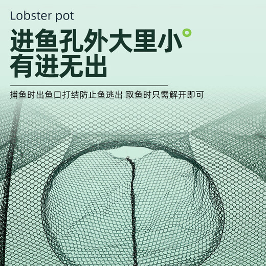 God Shark 4 sides 4 holes folding shrimp fishing cage loach eel lobster net shrimp cage fish net fishing net eel catch cage fishing gear