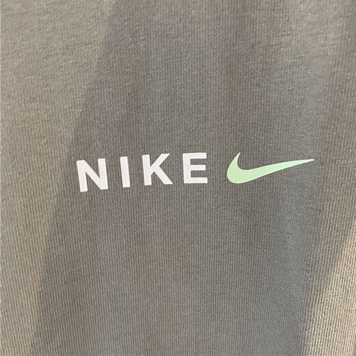 耐克（NIKE）短袖男装25年春夏新款跑步运动服针织透气时尚宽松圆领上衣T恤衫 HF6172-053灰色纯棉 2XL