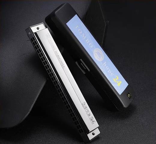 Tongbao Japan Tombo24 Hole Polyphonic Harmonica 6624 Классическая модель моделя для детей взрослых и женских упражнений для взрослых и женщин.