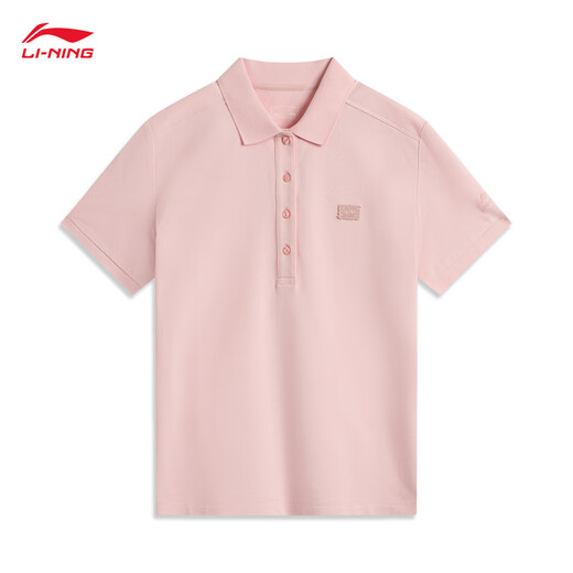 Li-Ning-Kurzärmel-Polo-Hemd für Frauen 2025 Frühlings- und Sommer-Trendy Trendy Retro Revers Casual Sports Kurzärmelig APLV166