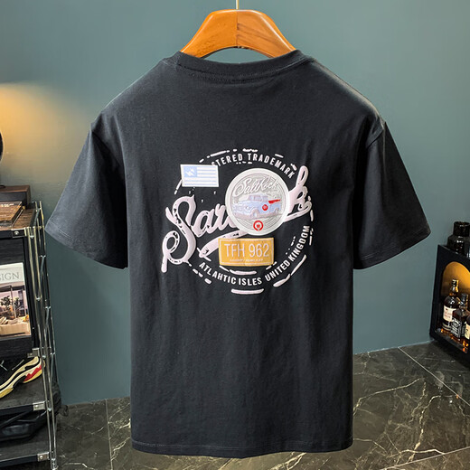 Camiseta de manga corta de carpintero de carpintero 2025 Summer Loose Casco de cuello redondo con cuello redonda de altura