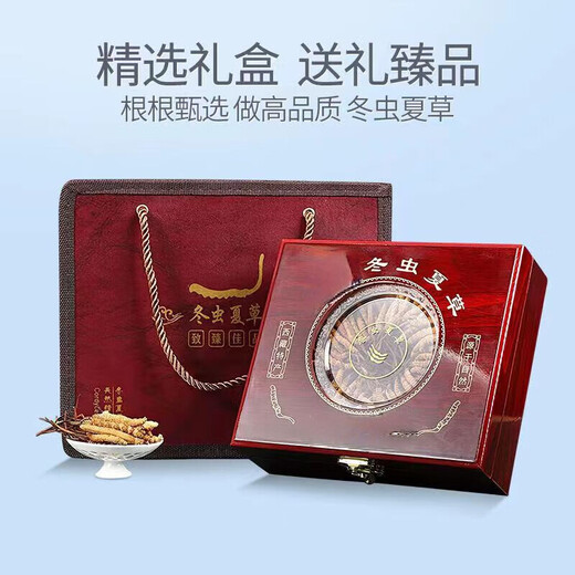 Wazang Genuine Cordyceps Cordyceps Gift Box in the Head Future Dry Cordyceps Cordyceps Cordyceps High Altitude 4 roots/g 10 grams Total 40 roots [Store Manager recommended]