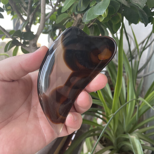 Agate scraping board Tianbaowu agate scraping board Facial face and eye beauty scraping tablet Dolphin shape Model 1391