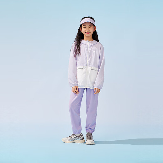 ASICS Children's Clothing 2025 Summer New UPF50+ Sun Protection Wear Woven Color Block Jacket for Boys and Girls 332251052314