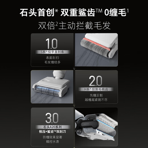 石头（roborock）A30Pro CE洗地机 热销AI智控全向助力【0缠毛超薄180°躺平 高温除菌速干】智能扫地机拖把吸尘