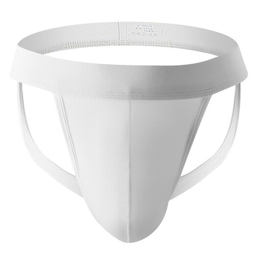 Men's low-waist double thong sexy briefs gay free fat bear plus size thong briefs white XXL - recommended 80-95 kg