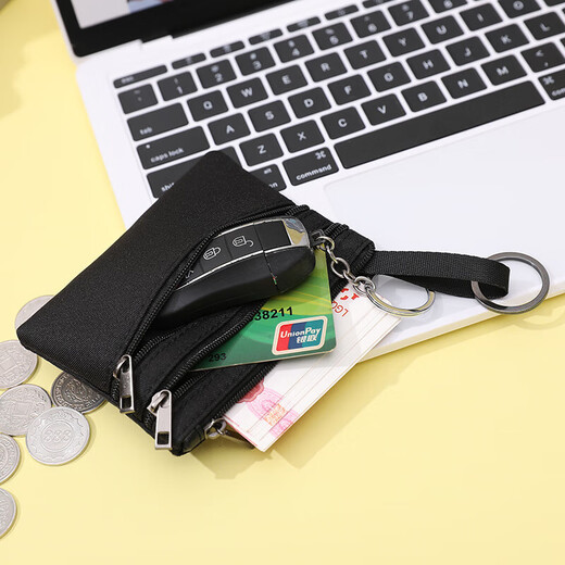 Jiemo Coin Brieftasche Frauen Leinwand Hand halten kleine Tasche Student Short Mini Wallet Card Bag Männer Reißverschluss Schlüsselmünze Militärgrün
