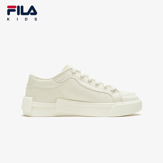 
FILA Fila children's shoes children's casual shoes 2025 summer new low-top canvas shoes for men and women medium-large children's shoes Foam white/milk white-WA 35 inner length 22.0cm