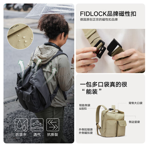 Tujia tuplus kostenloser Rucksack großer Kapazität Reisetasche Multifunktionaler Computertasche modische Pendel -Backpack Graphit Grey