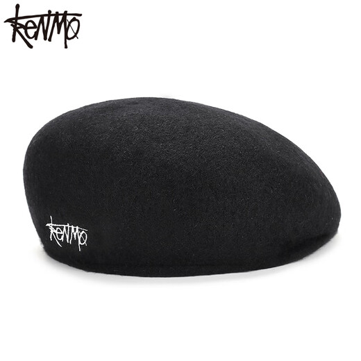 Kenmer beret men's and women's wool warm Wang Jiaer's same style bud backward hat gift black one size