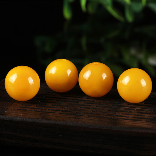 Knock Knock Love Natural Russian Material Old Beeswax Amber Loose Pearls Chicken Oil Yellow Single Round Bead Bracelet Wenxing Xingyue Bodhi 108 Buddha Accessories Old Honey Chicken Oil Yellow 4mm/piece (small hole)