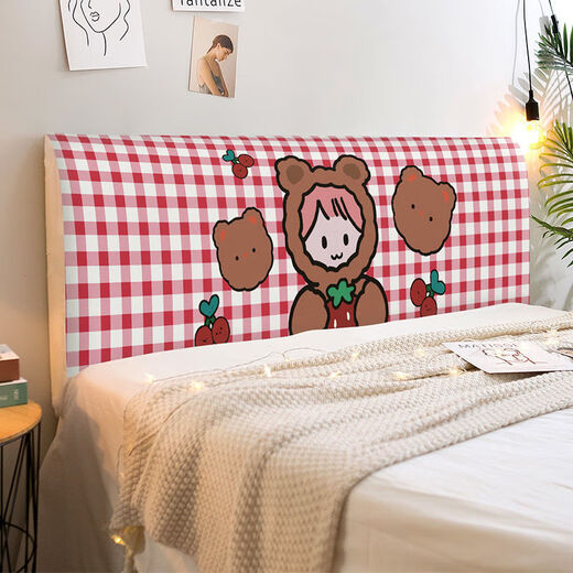 Modern simple ins bed cover cover bed cover full-cover soft bag universal dust cover bed head elastic cushion CTZ1421 Height 50-65*Length 120cm