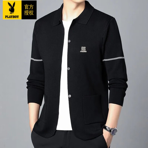 Playboy (Playboy) Stricker Strickjacke für Männer Frühling und Herbst 2025 Neue trendige reine Wolle Außenpullover Herren-Gelegenheitsjacke Männer Khaki M [geeignet für 95-120jin [Jin gleich 0,5 kg]]]]]
