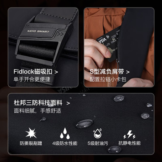 NAYO SMART2025新款双肩背包男女通勤商务16寸电脑书包大容量旅行HermanPro