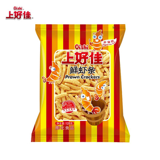上好佳膨化零食鲜虾条128g