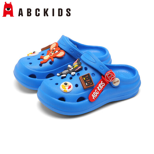 ABC Kids Kids's Hole Zapatos para zapatillas para niños y niñas para sandalias de verano para bebés Soft Sole No-Slip Beach Shoes 8504 Azul 28-29