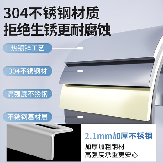 Youfantu 304 stainless steel air conditioner outdoor unit bracket Midea Haier Gree universal thickened rack large 1.5 HP 2P3P rack 1~1.5p stainless steel bracket