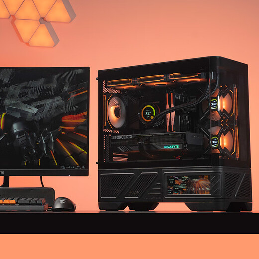 GIGABYTE AMD Ryzen R7 9800X3D/7800X3D/9700X no graphics card transition configuration barebones e-sports network game water cooling can be used with RTX5070Ti computer host 1 R5 7500F丨16G丨1T