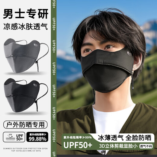 Type mansion sun protection mask men's summer 3D three-dimensional sunshade full face anti-UV mask outdoor riding fishing sun protection mask