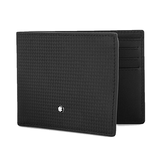 Montblanc [Chinese Valentine's Gift] (MONT BLANC) Men's Wallet Cowhide Short Folding Wallet for Boyfriend Black