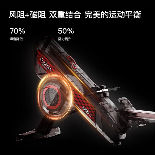 Hanchen rowing machine home indoor intelligent magnetically controlled wind resistance dual-power rowing machine fitness equipment W3820eco W3820Trackeco (color screen)