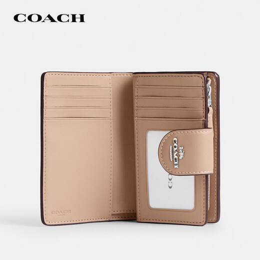 COACH brand direct supply women's zipper wallet sand yellow CW786