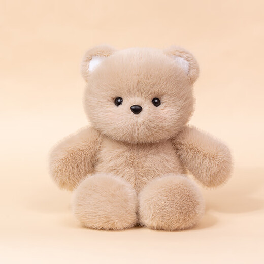 Evanovm Running Bear Puppe Rag Puppenpuppe Plüschspielzeug Abschlussgeschenk für Mädchen Geburtstagsgeschenk für Mädchen Jungen Running Bear + Yellow Plaid Schal ungefähr 45 cm [Geschenktüte + Sternlampe]
