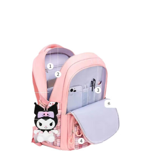 擎晨德国品牌库洛米书包小学生一二三四六年级儿童大容量减负护脊双肩 库洛米蝴蝶粉小号(1-2)年级 书包(无礼品)