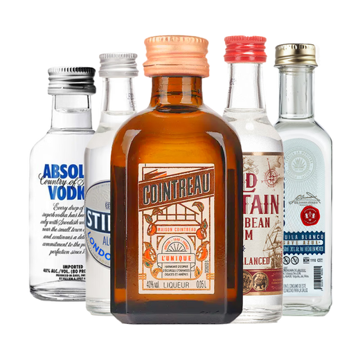 Ou Shuai Yege Rettungs Tempel Absolutes Paar Little Wine Edition Cocktail Basis kleine Flasche Kombination Kombination Bartending Changdao Eie Tee Wein Begleiter Set + Tasse Löffel