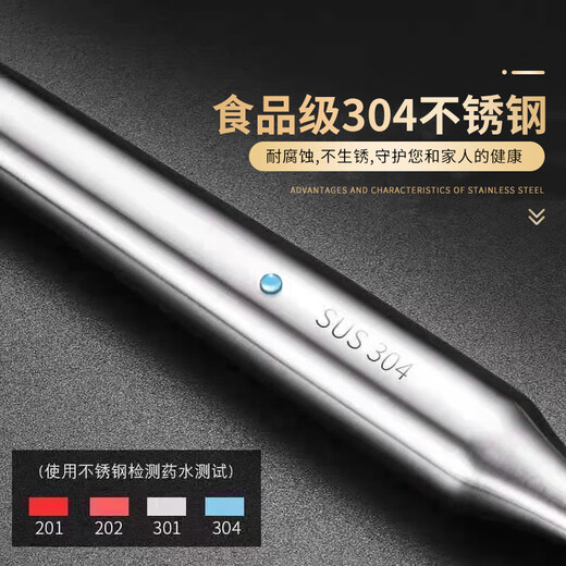 Jinwanfu 304 stainless steel soup spoon thickened spoon long handle cooking spoon porridge spoon integrated all-steel vacuum handle is not afraid of burning