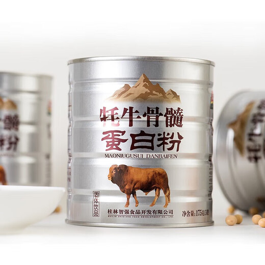 Poudre de protéine de gélatine de la gélatine de la gélatine à la boue du shandong intellectuel 6 canettes * 1 boîte de protéine de moelle osseuse yak poudre de protéine de calcium à haute altitude