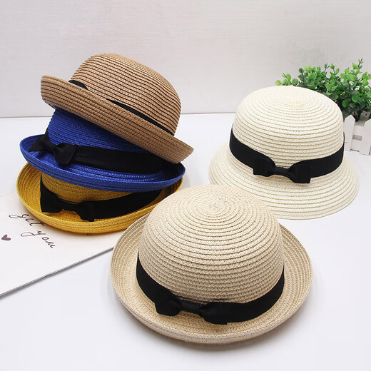 Chu Zi Ji Topper Frauen französischer Französisch- und Sommerhut Sonnenhut Mode Strohhut Frauen kleiner Schwim Sonnenschutz Japanische vielseitige Topfhut KOREAN STYLE ENGLISCHE KHAKI/BUR TOPPER Erwachsener Model (55-57 cm)