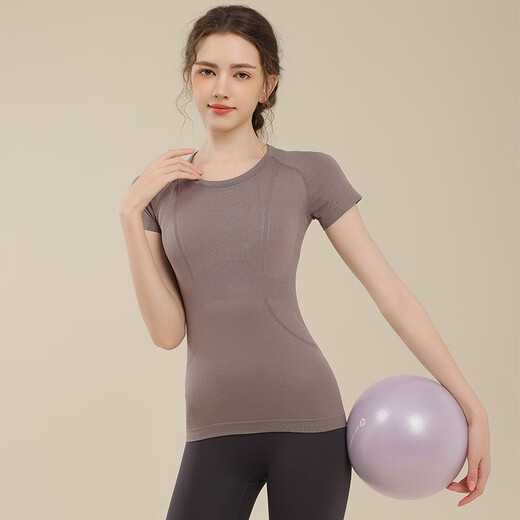 Xue Qianman Yoga Wear Women's Sports Slim Short-Sleeved Summer Running Quick-Drying T-Shirt Top Pilates Fitness Running Training Wear