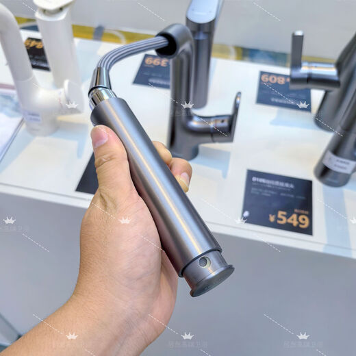 Wen Yijia maßgeschneidertes Mundwasser heiß und kaltes Ziehaufzugsbecken Wasserhahn 3294 Praktisches Waschen Doppelwasserspritzer Wasserhahn Set Gungrau Modell 32678-875/HBS-Z+ Mundwasser+ Aufzüge