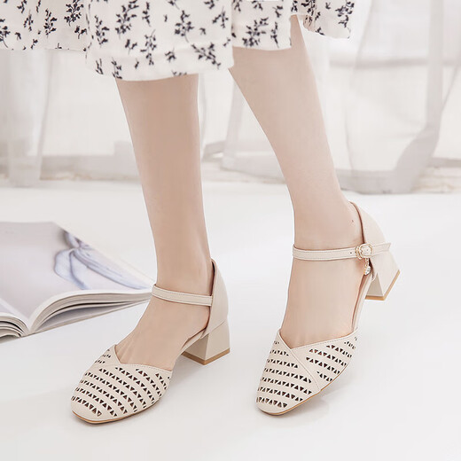 
Belle-Ta series brand broken-size bag-toe sandals for women summer 2025 new summer mesh breathable skirt high heel square toe 35