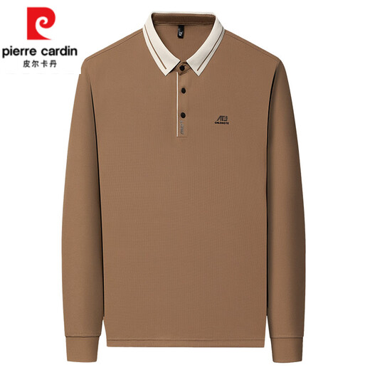 Pierre Cardin T-shirt à manches longues pour hommes 2025 Spring and Automne New Style Business Casual Loose Base Polo Shirt Top Vêtements pour hommes 16823 vert clair M 165 [suggéré 95-120Jin [Jin est égal à 0,5 kg]]]