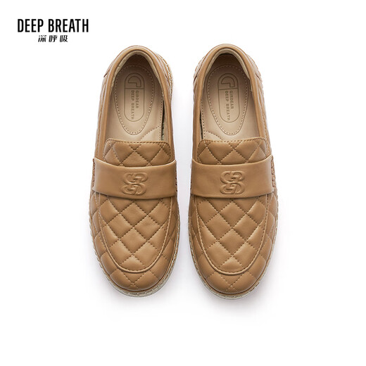 DEEP BREATH深呼吸女鞋休闲通勤百搭渔夫鞋女AX11153 棕 34