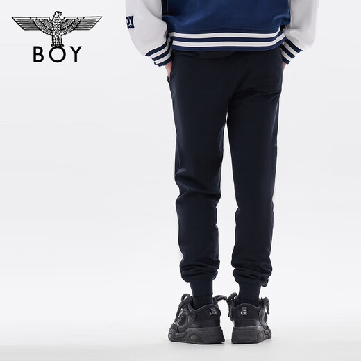 BOY LONDON潮牌长裤情侣款黑色印花束脚透气休闲裤N15903 黑色 XL