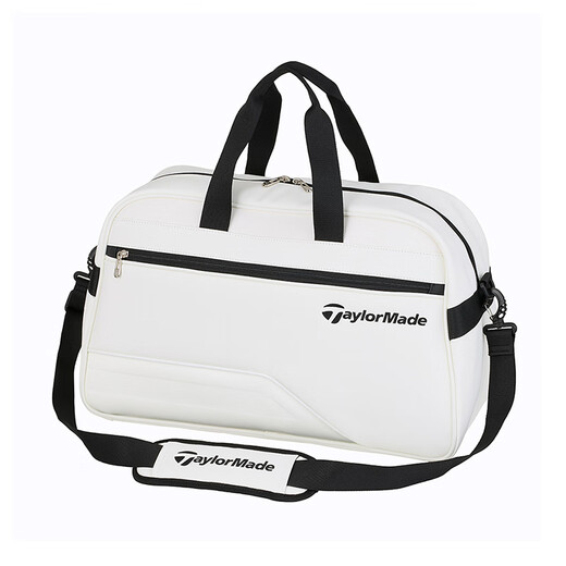 Taylormade Taylormade Golf Clothing Bag Men's Leather Storage Clothing Shoulder Bag Sports Handbag 25 Years New Style White M13557