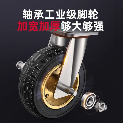 XMSJ平板车小推车家用手推车拉货板车便携搬运车拖车折叠小拉车手拉车 125*756寸静音轮载重2600斤