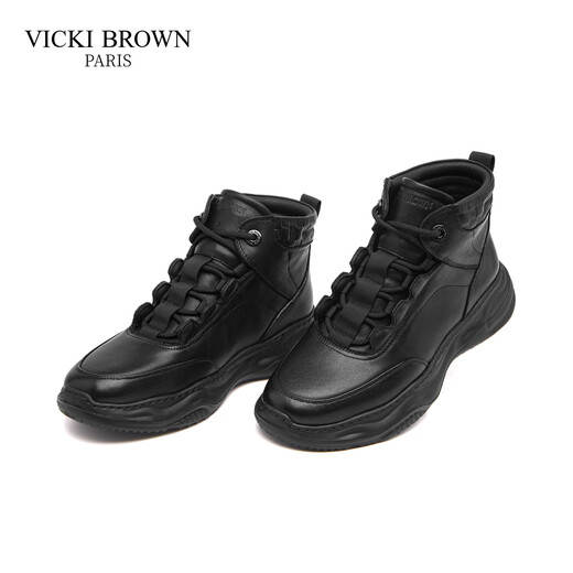 
VICKI BROWN [French brand] Martin boots men's high-end soft sole soft face casual shoes 2025 spring versatile comfortable men's boots black 41
